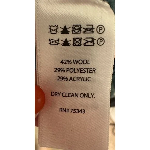 Rachel Zoe Open Front Wool Blend Green Plaid Jacket SZ L‎ - Picture 9 of 11